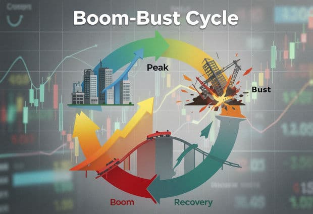 The Boom-Bust Cycle: Why Economies Rise and Fall — Definition, History, Mechanism, and How to Navigate It